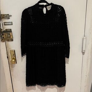 Sea New York Black Crochet Dress